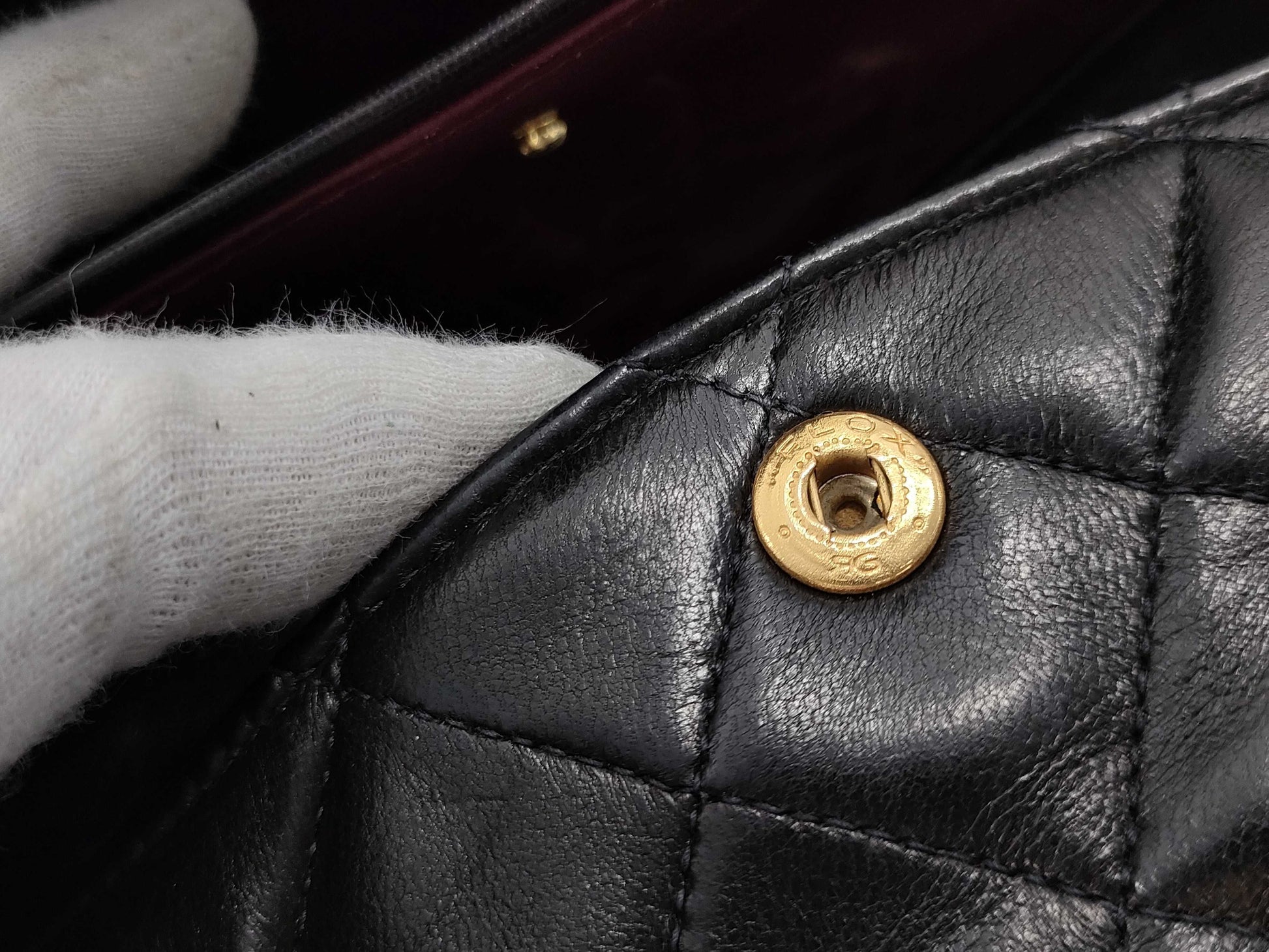 CHANEL Lambskin Matelasse Chain Shoulder Bag with Double Flap, Size 25, No. 4