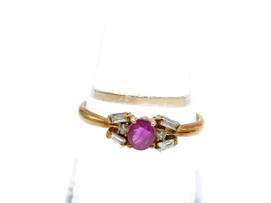 R0.30ct D0.10ct K18 2.0g Ring 