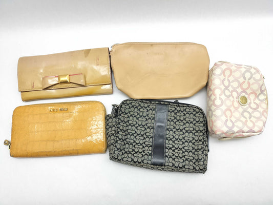 COACH, MIUMIU, FURLA, Pouch, Wallet, Bundle of 5 Pouches