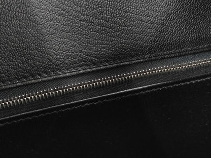 HERMES Birkin 30 Black with Silver Hardware? Q Stamped Handbag