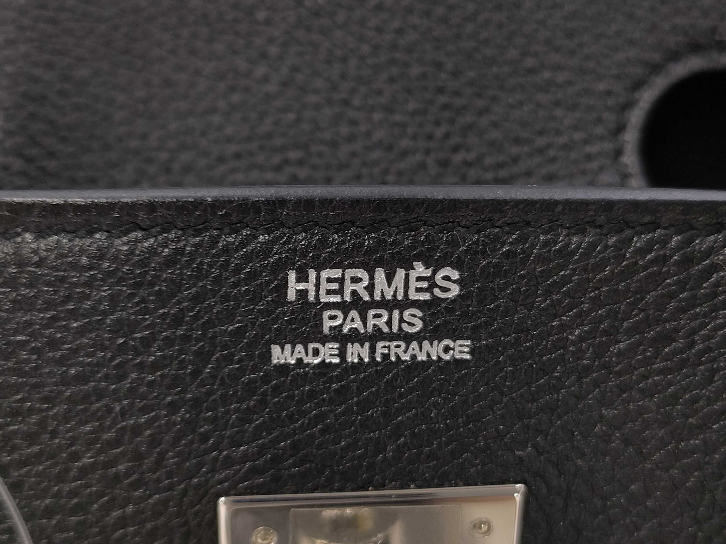 HERMES Birkin 30 Black with Silver Hardware? Q Stamped Handbag