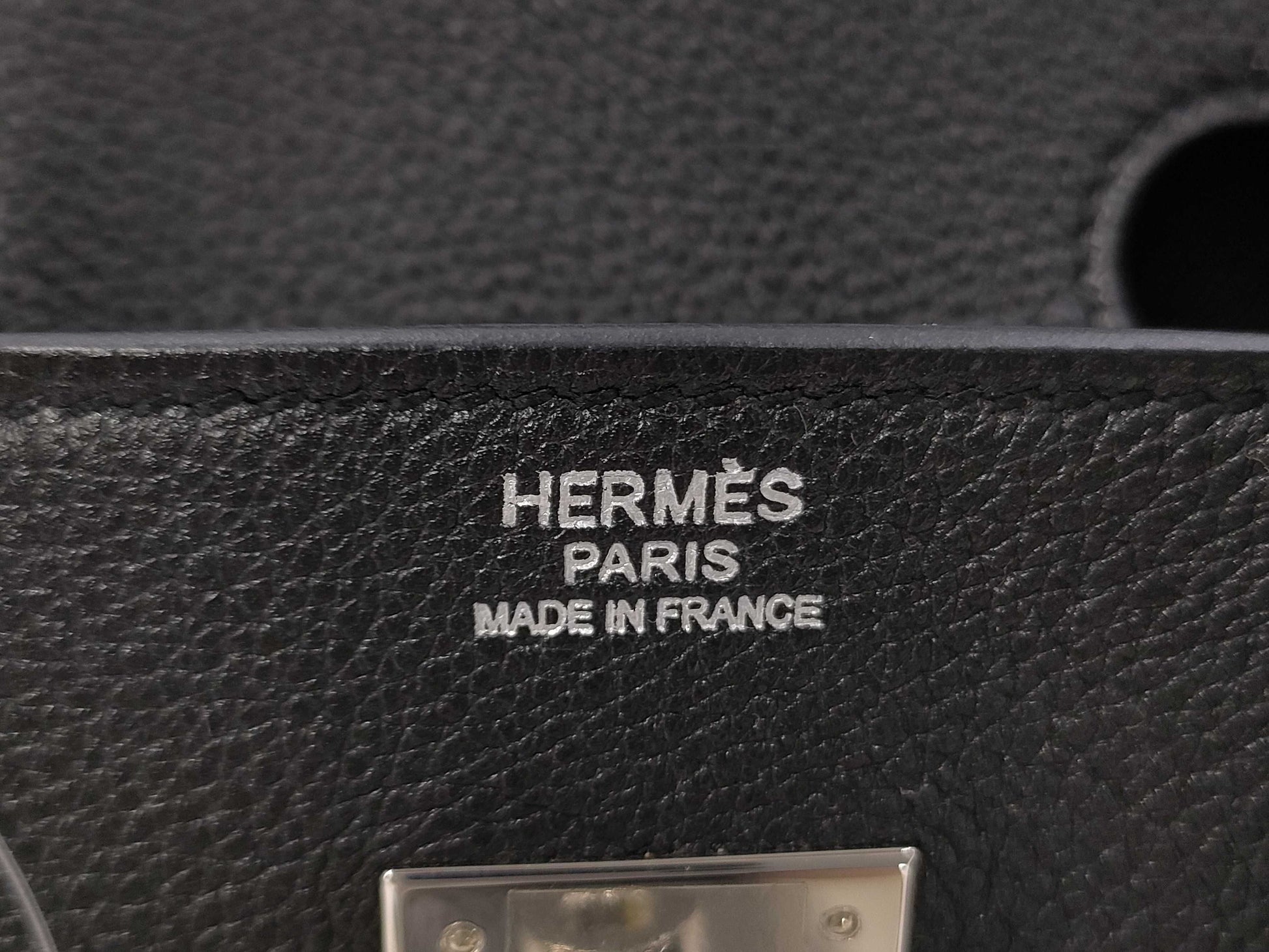 HERMES Birkin 30 Black with Silver Hardware? Q Stamped Handbag