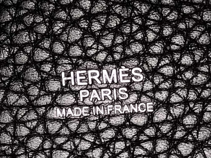 HERMES Picotin Black T Stamped Handbag with Pouch