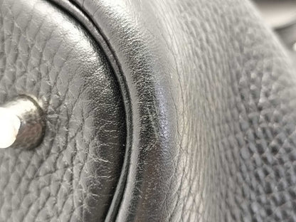 HERMES Picotin Black T Stamped Handbag with Pouch