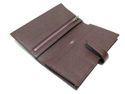 HERMES Engraved A Bearn Souffle Raisin A Wallet