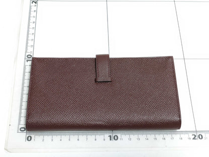 HERMES Engraved A Bearn Souffle Raisin A Wallet