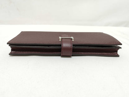 HERMES Engraved A Bearn Souffle Raisin A Wallet