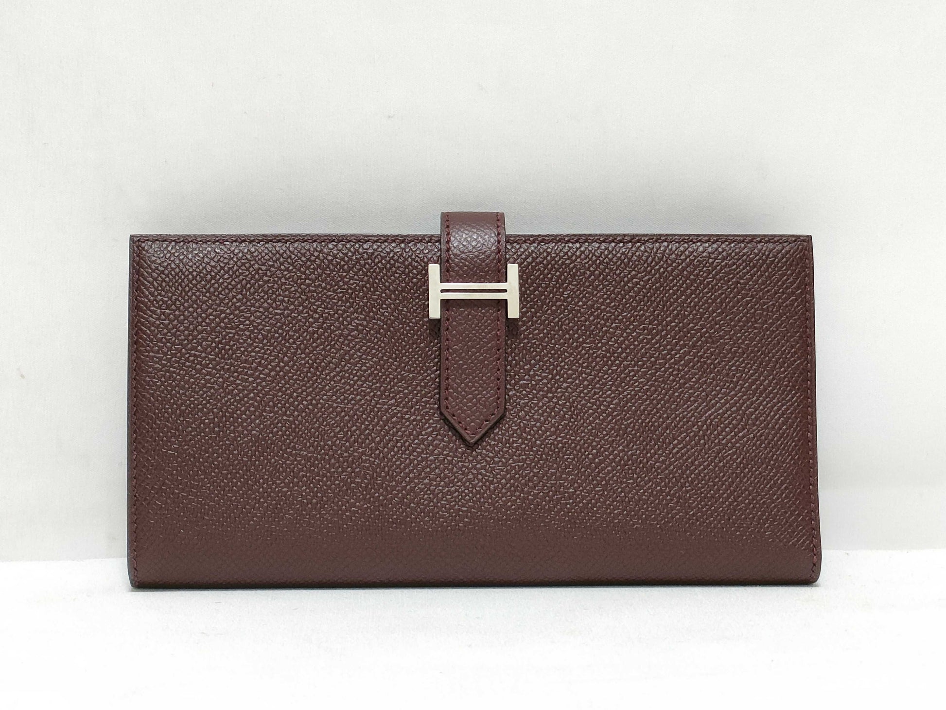 HERMES Engraved A Bearn Souffle Raisin A Wallet