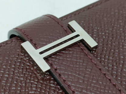 HERMES Engraved A Bearn Souffle Raisin A Wallet