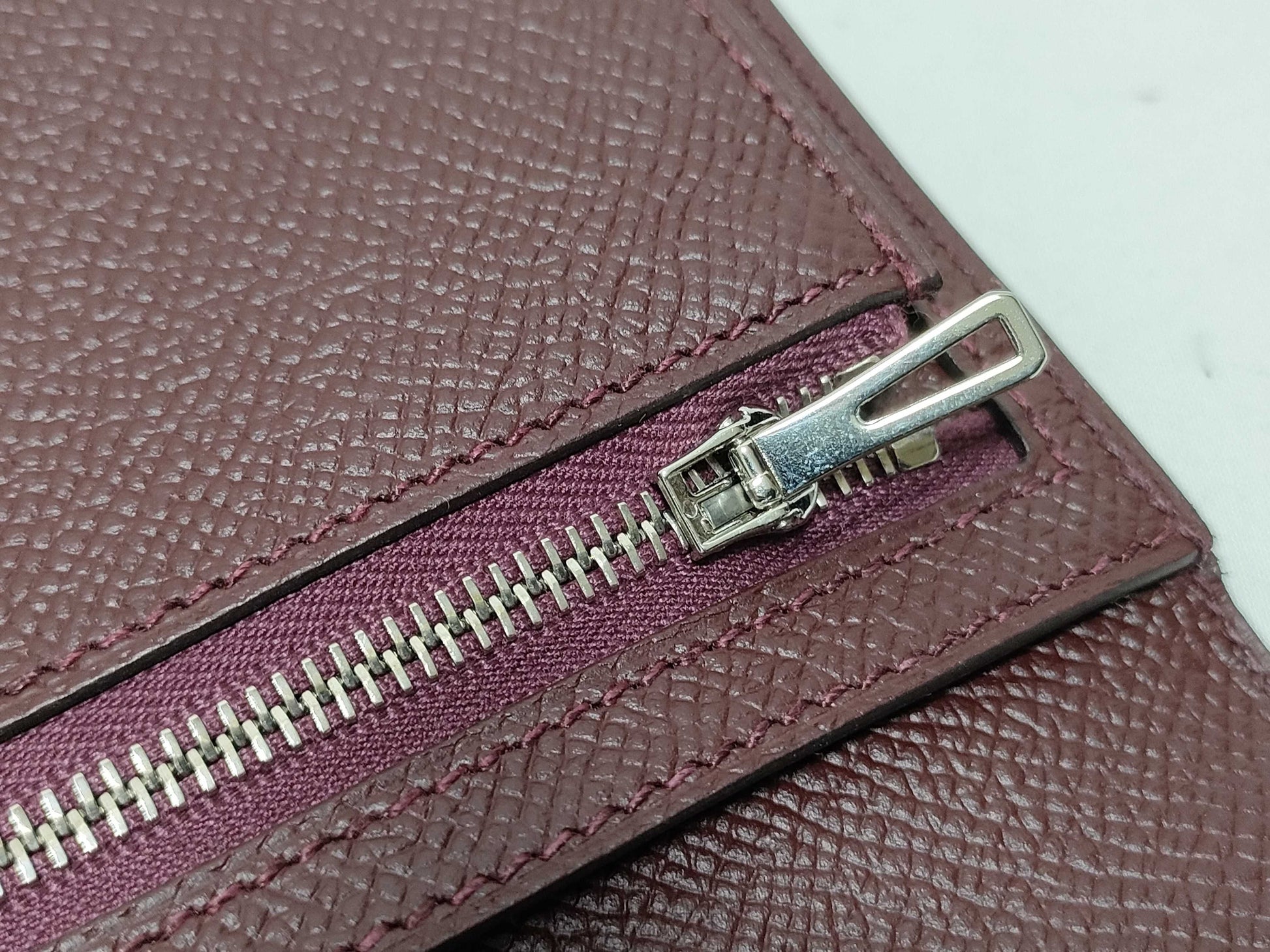 HERMES Engraved A Bearn Souffle Raisin A Wallet