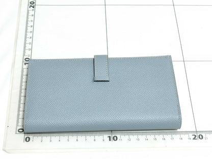 HERMES □Q Bearn Souffle Blue Glacier? Q Wallet