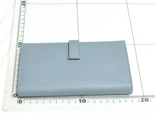 HERMES □Q Bearn Souffle Blue Glacier? Q Wallet