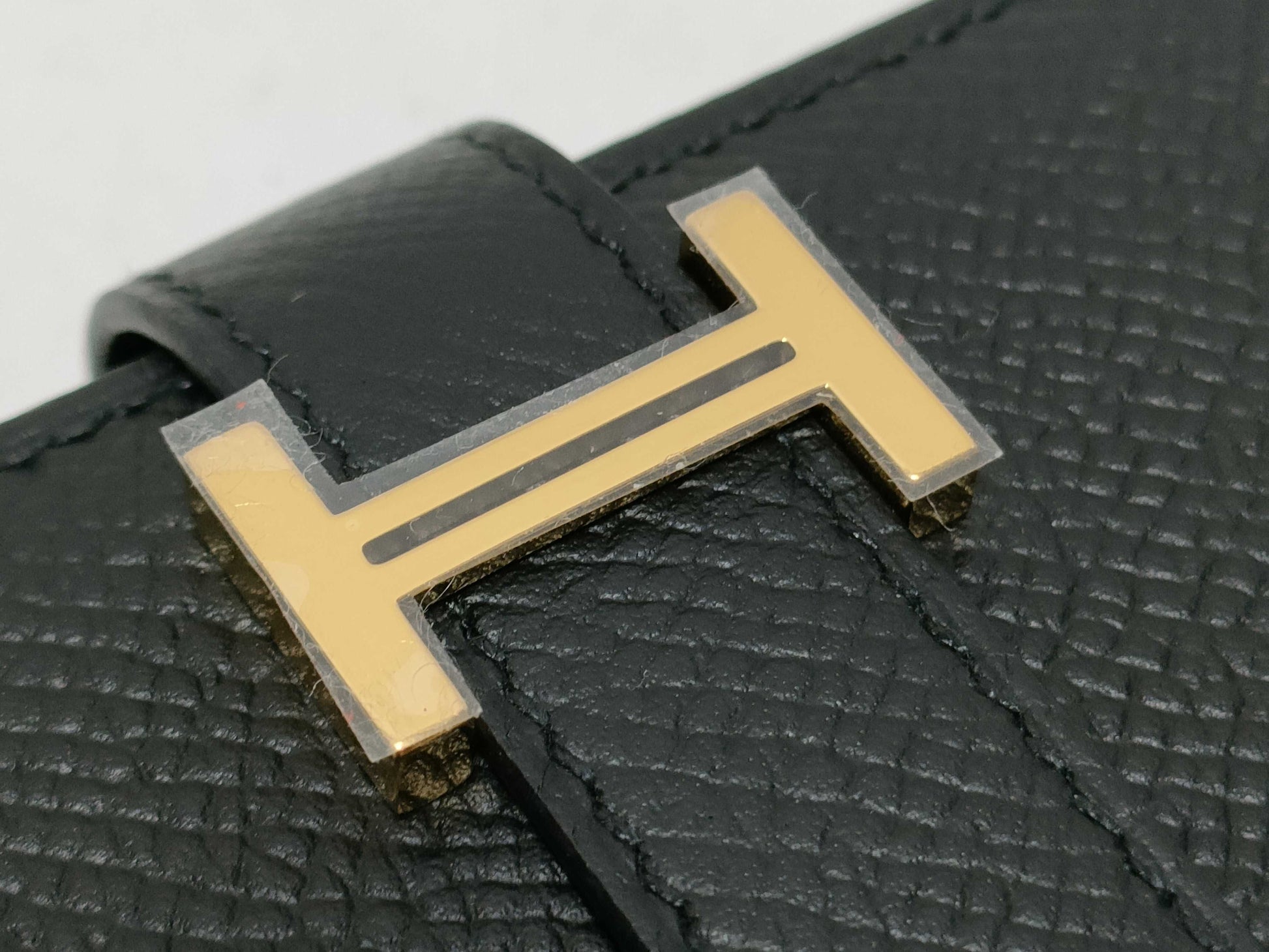 HERMES Bearn Souffle Black Wallet