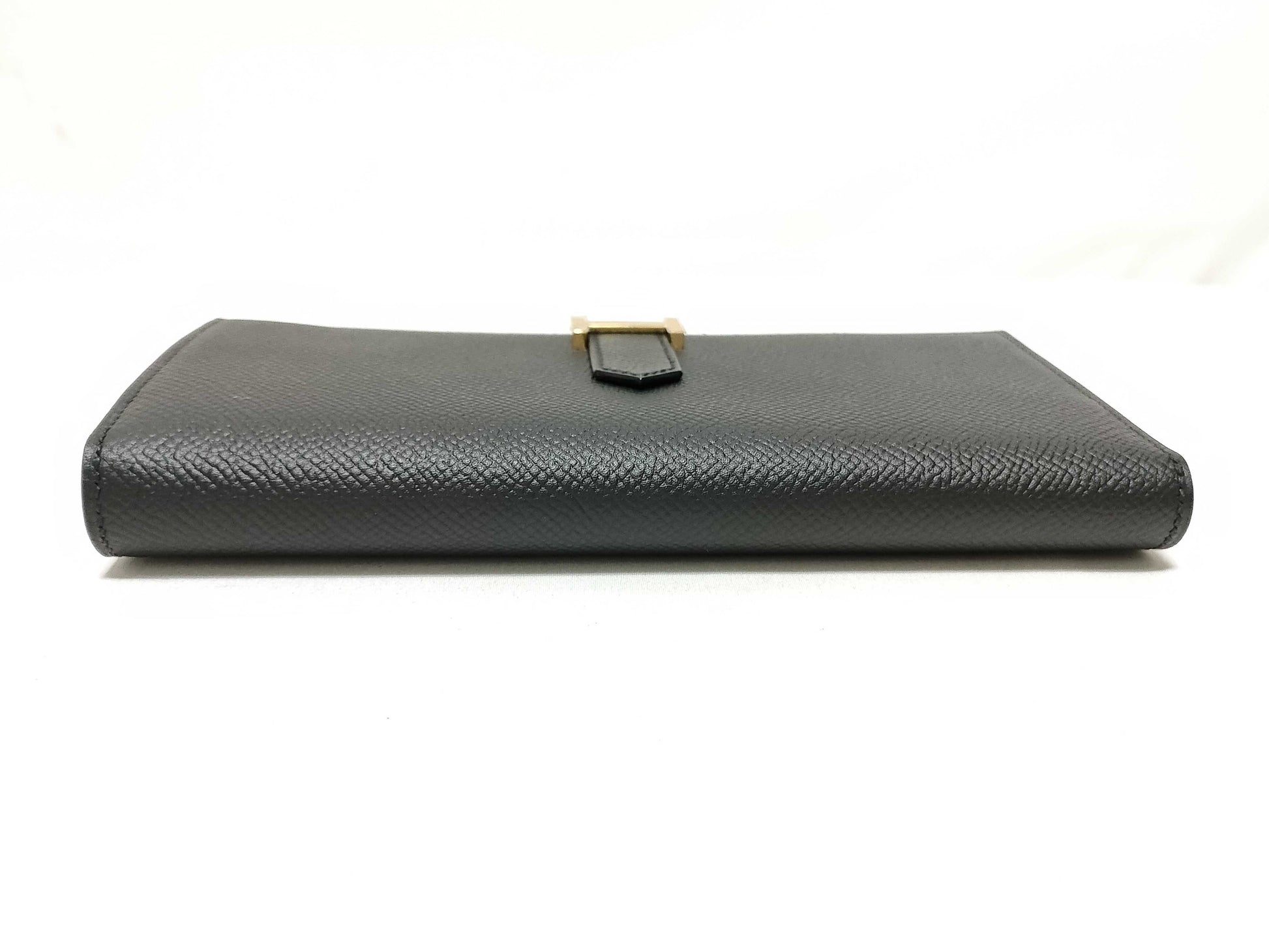 HERMES Bearn Souffle Black Wallet