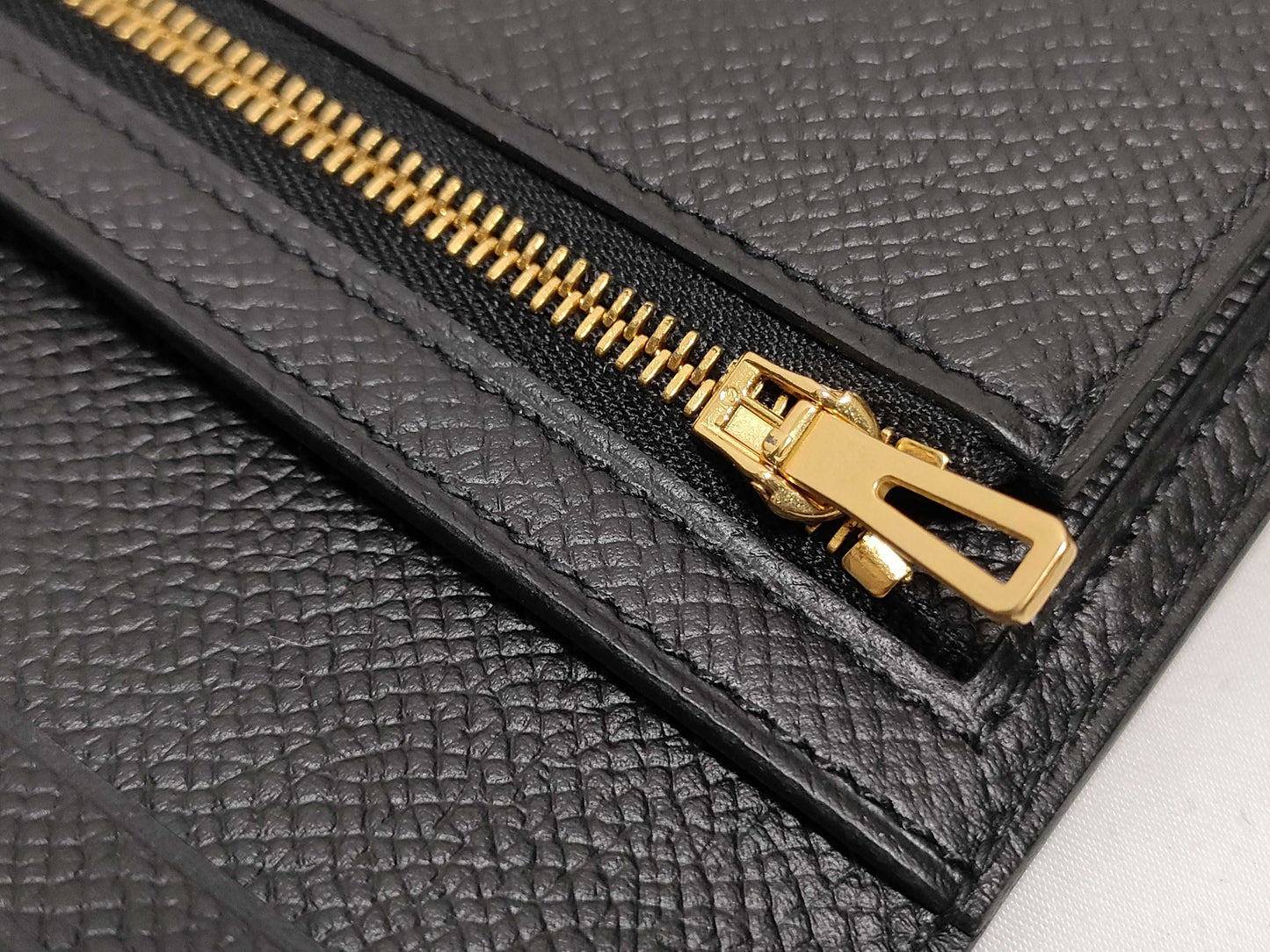 HERMES Bearn Souffle Black Wallet