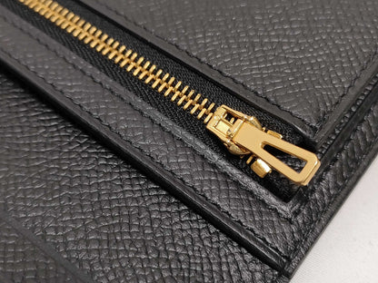 HERMES Bearn Souffle Black Wallet