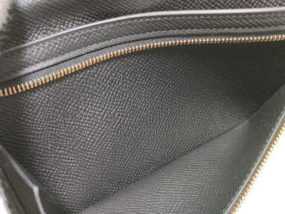 HERMES Bearn Souffle Black Wallet