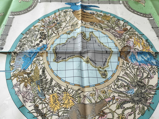 HERMES Carré "Geographer" Scarf