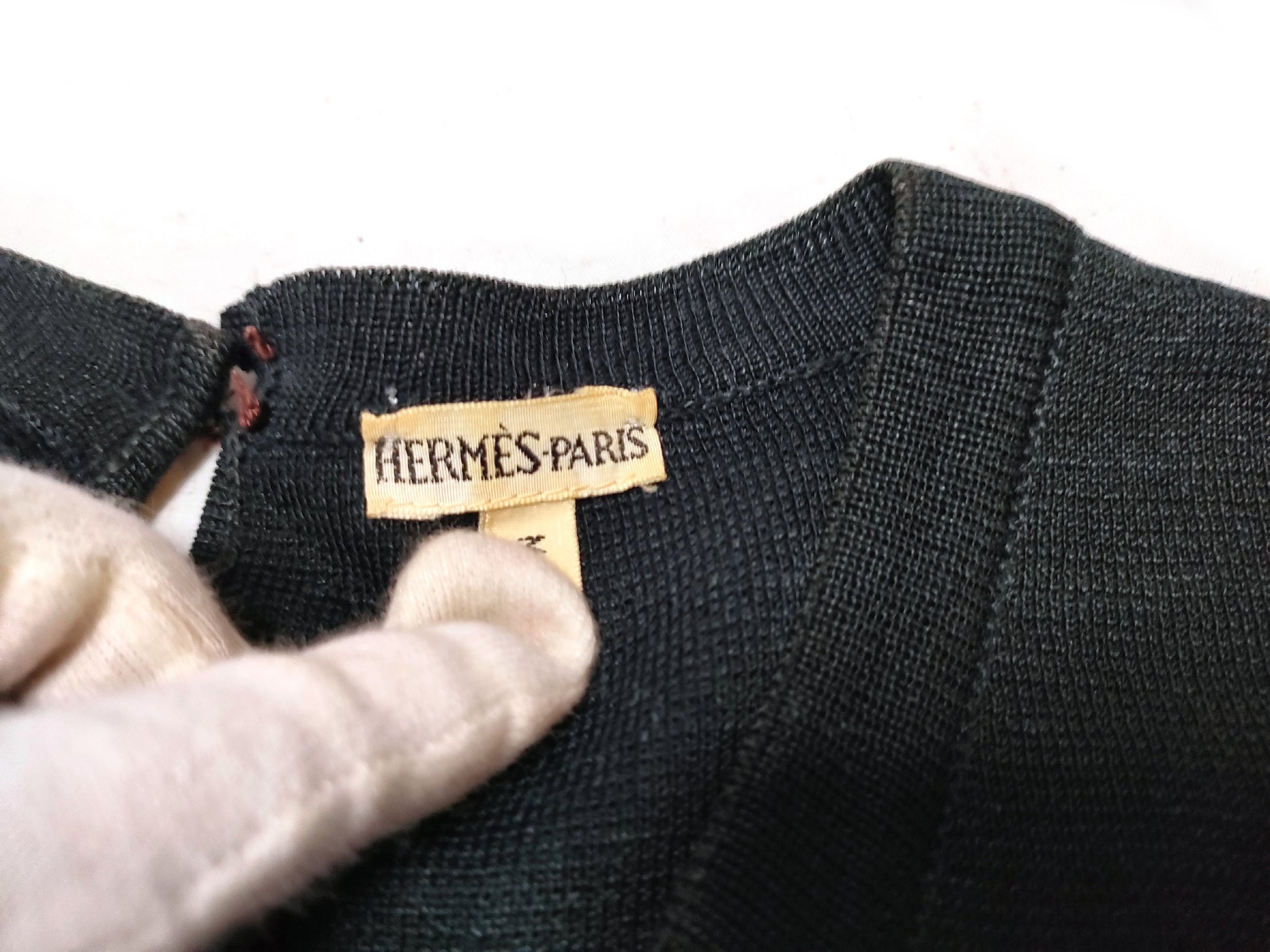 HERMES knit vest black vest