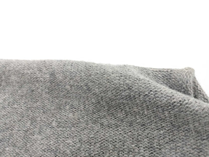 HERMES turtleneck sleeveless knit top, 100% cashmere, gray