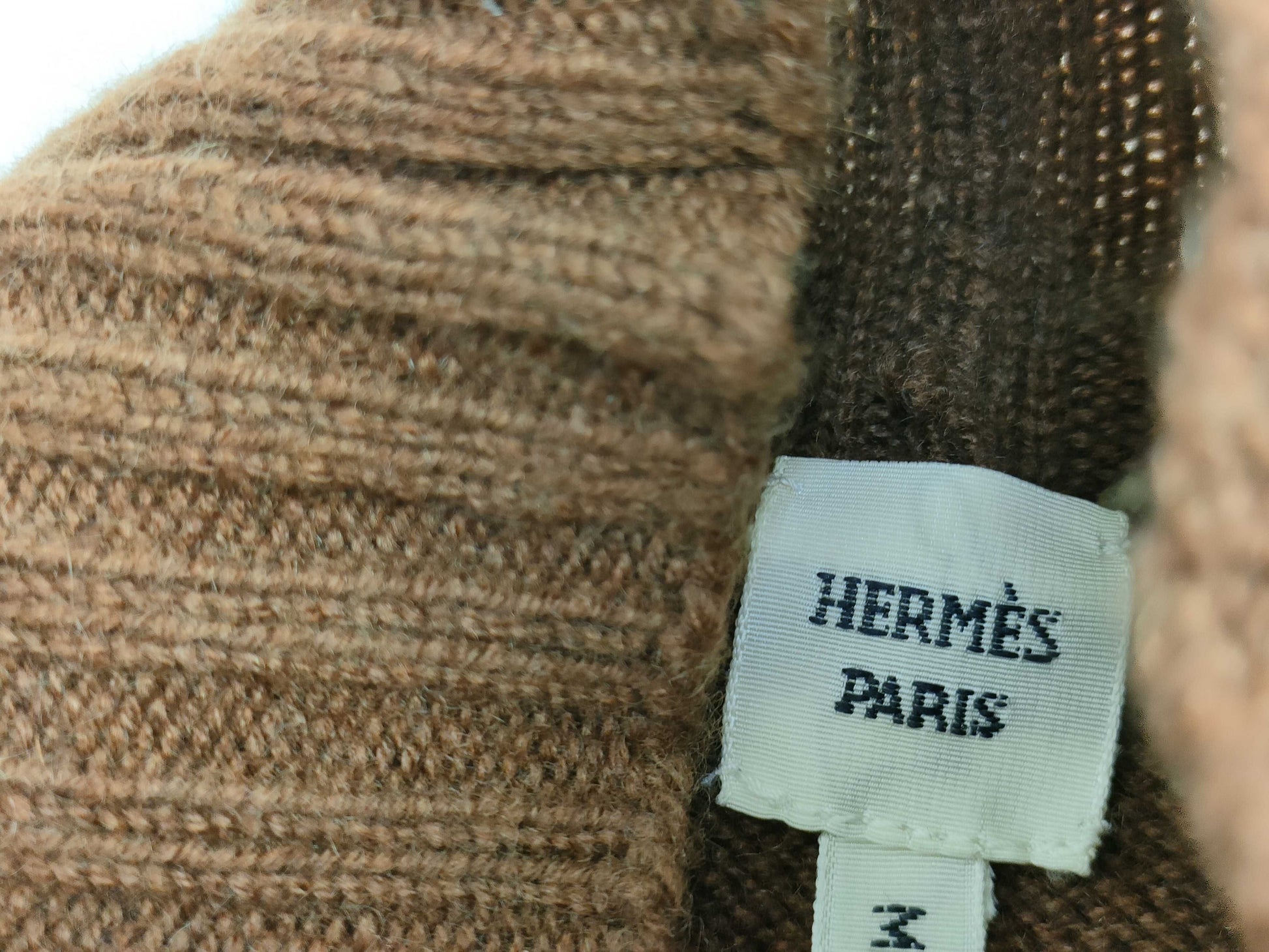 HERMES Knit Dress with Bolero, 100% Cashmere, Brown