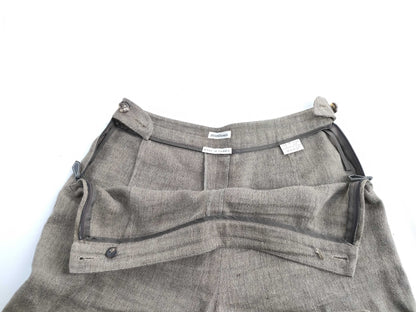 HERMES Pants Beige Linen Pants