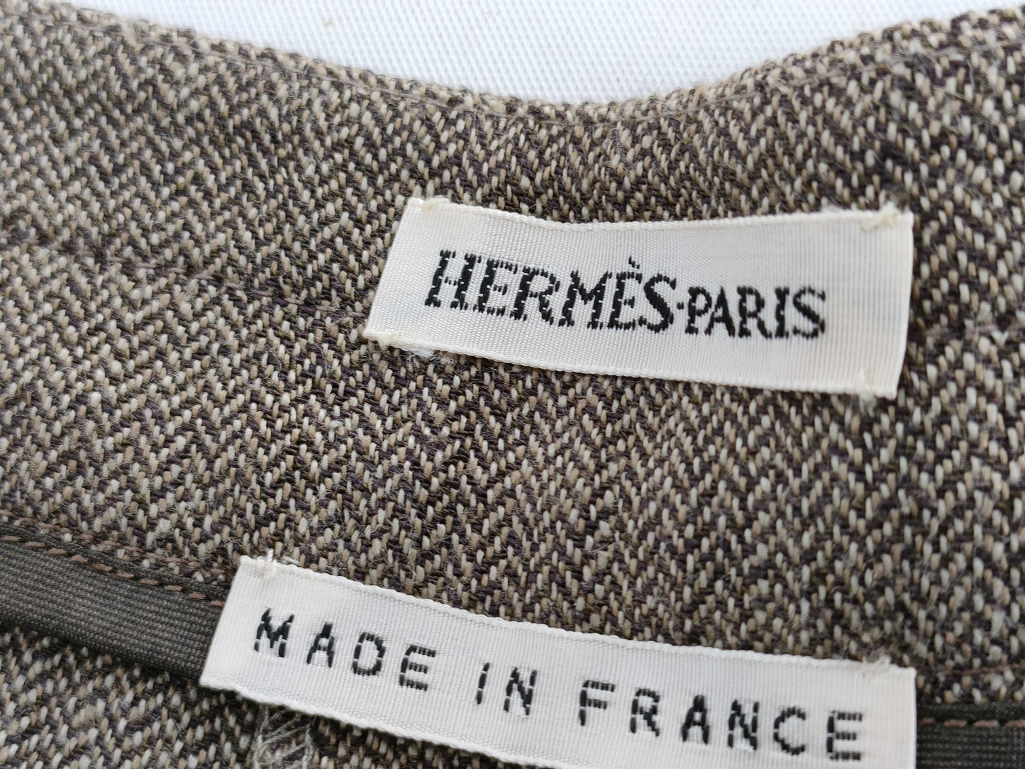 HERMES Pants Beige Linen Pants