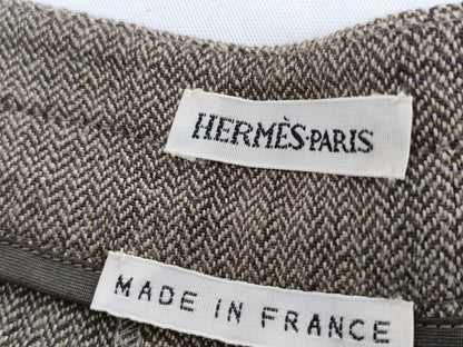 HERMES Pants Beige Linen Pants