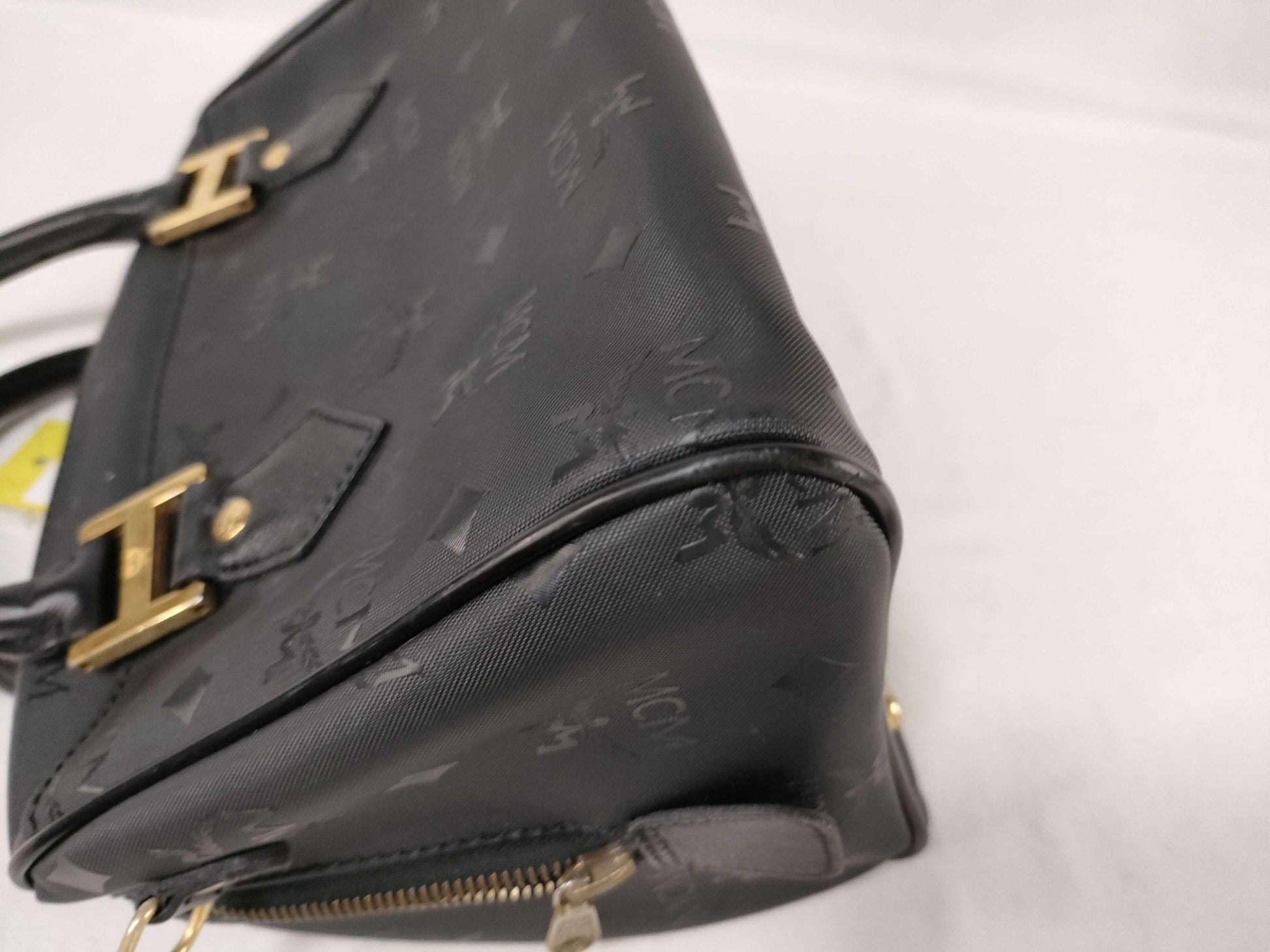 MCM Nylon x Leather Mini Boston Bag