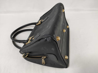 MCM Nylon x Leather Mini Boston Bag