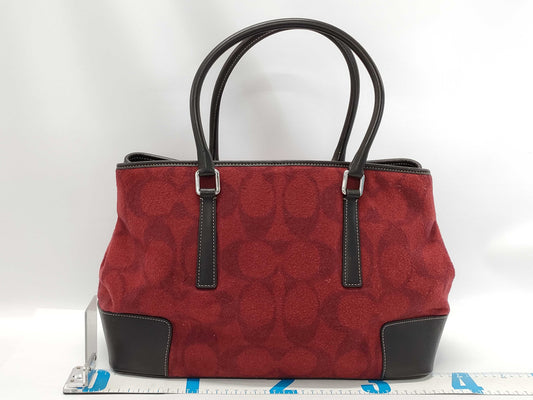 COACH Signature Suede Tote 7721 Tote Bag