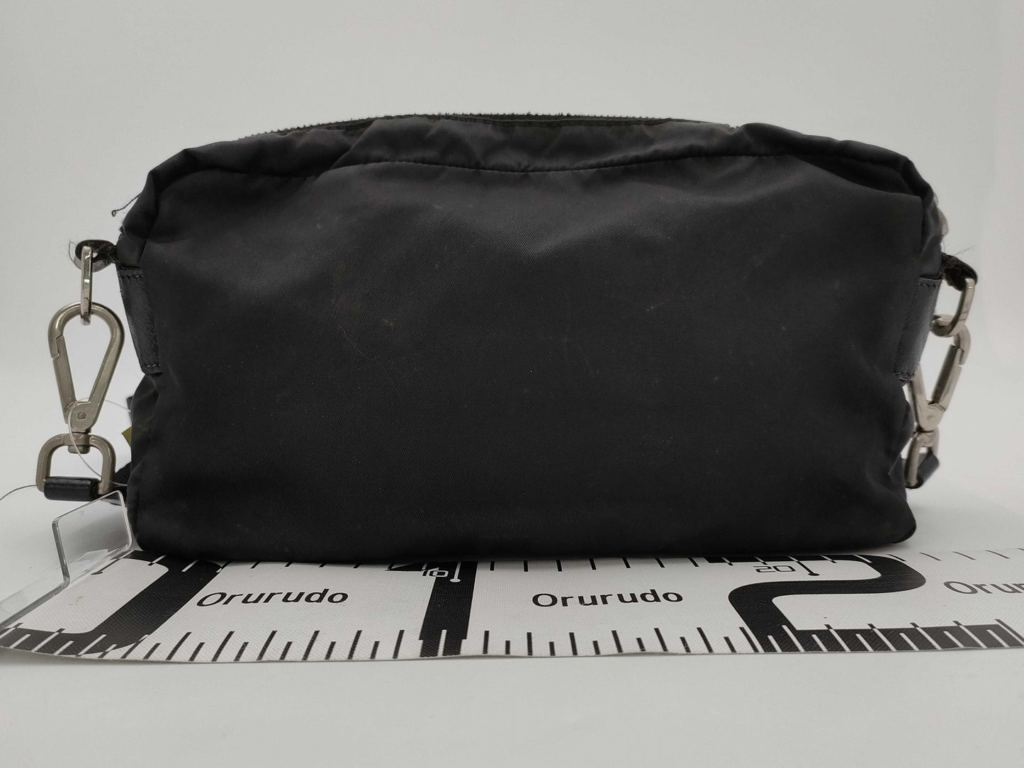 PRADA nylon and leather shoulder bag