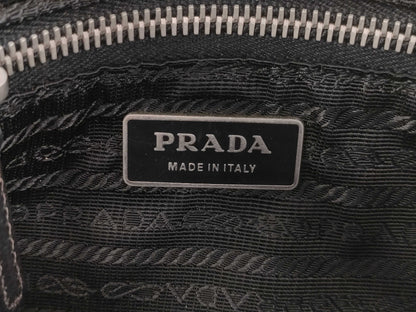 PRADA nylon and leather shoulder bag