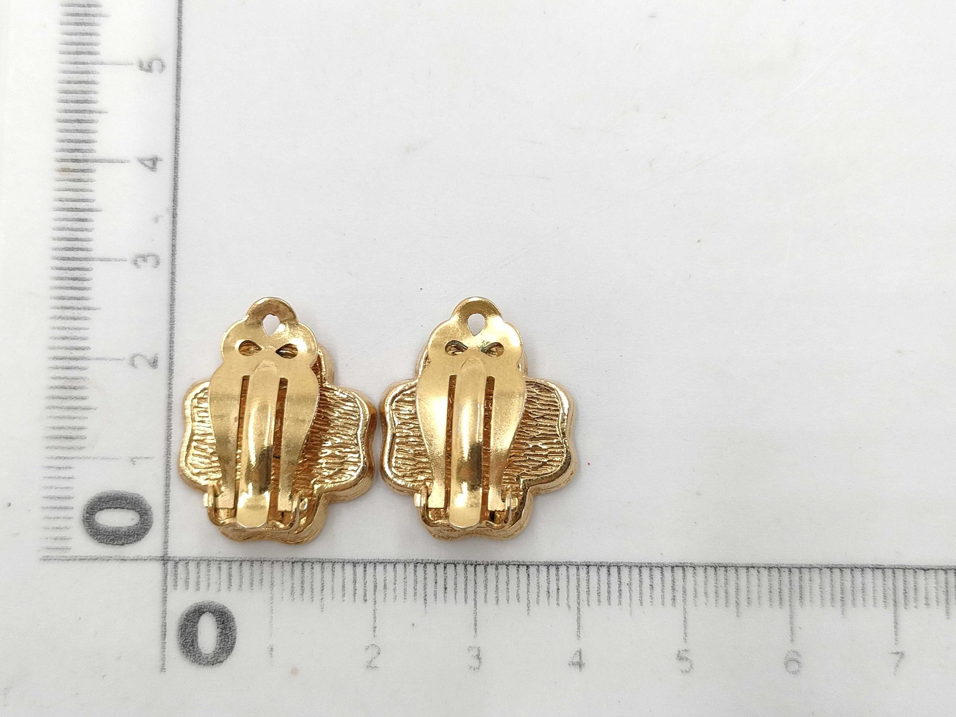 CHANEL Clover Rhinestone Earrings 2186 Earrings