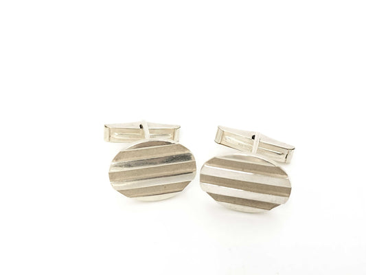Tiffany & Co. Grooved 10.5g Tie Clip/Cufflinks