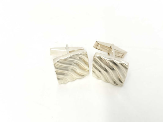 Tiffany & Co. Stripe Wave 12.4g Tie Clip/Cufflinks