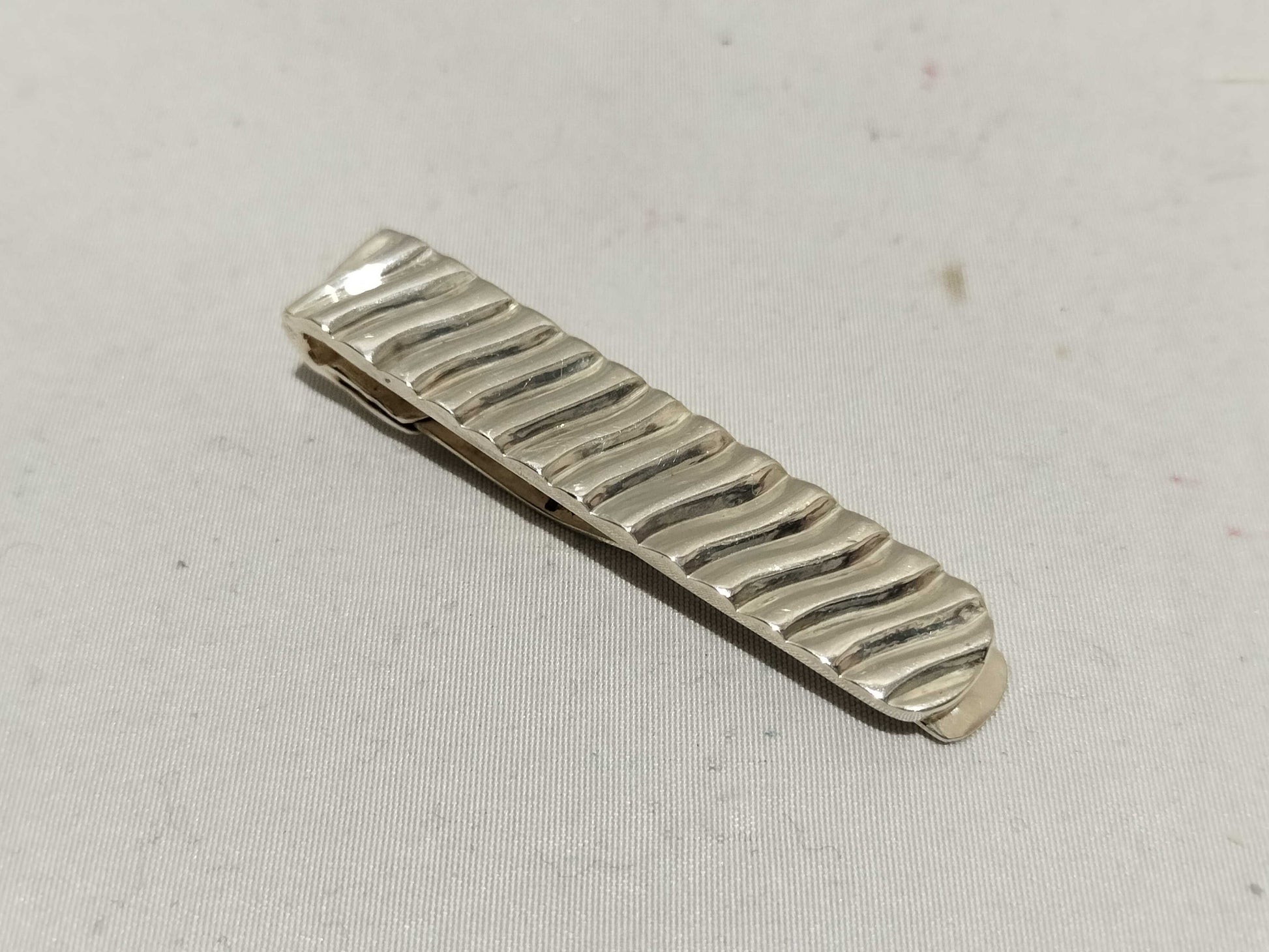 Tiffany & Co. Stripe Wave 8.9g Tie Clip/Cufflinks