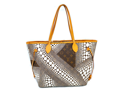 LOUIS VUITTON M40684 Monogram Neverfull Yayoi Kusama Pumpkin Dot Tote Bag