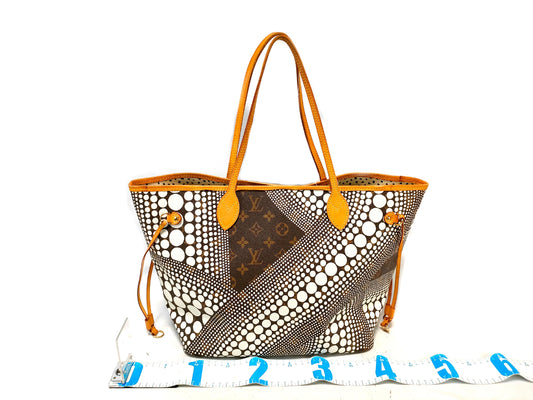 LOUIS VUITTON M40684 Monogram Neverfull Yayoi Kusama Pumpkin Dot Tote Bag