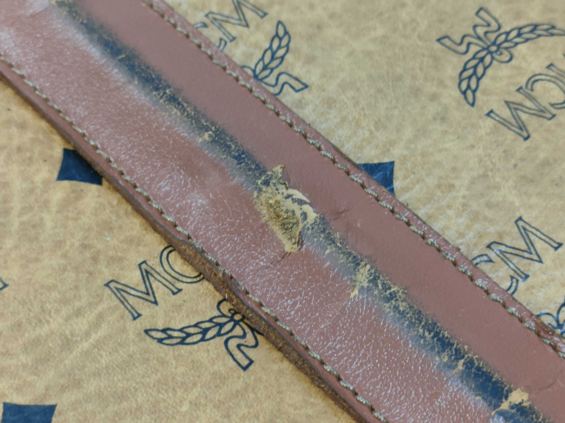 MCM travel bag with broken handle