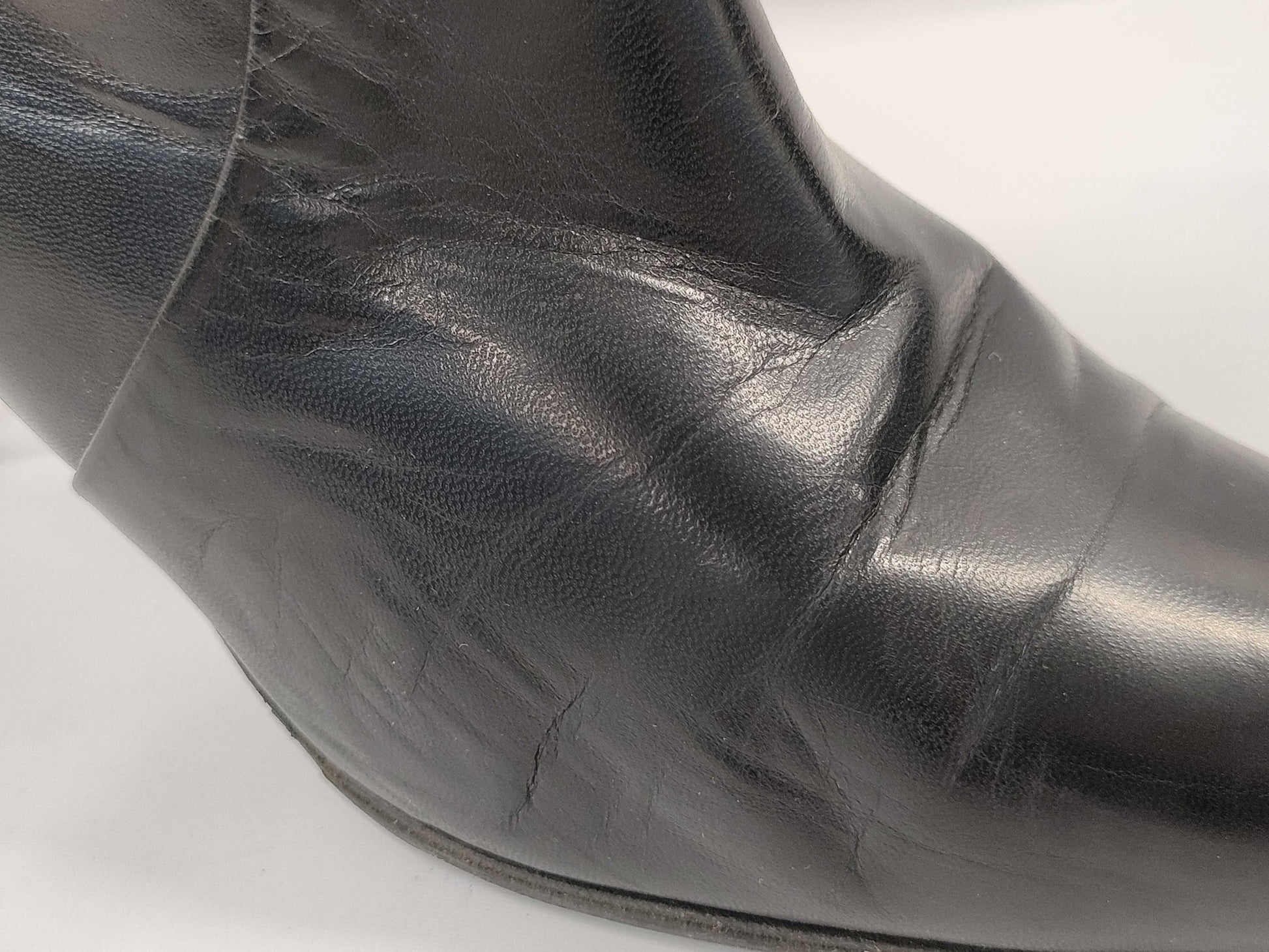 GUCCI Leather Heel Belt Motif Black Other Shoes