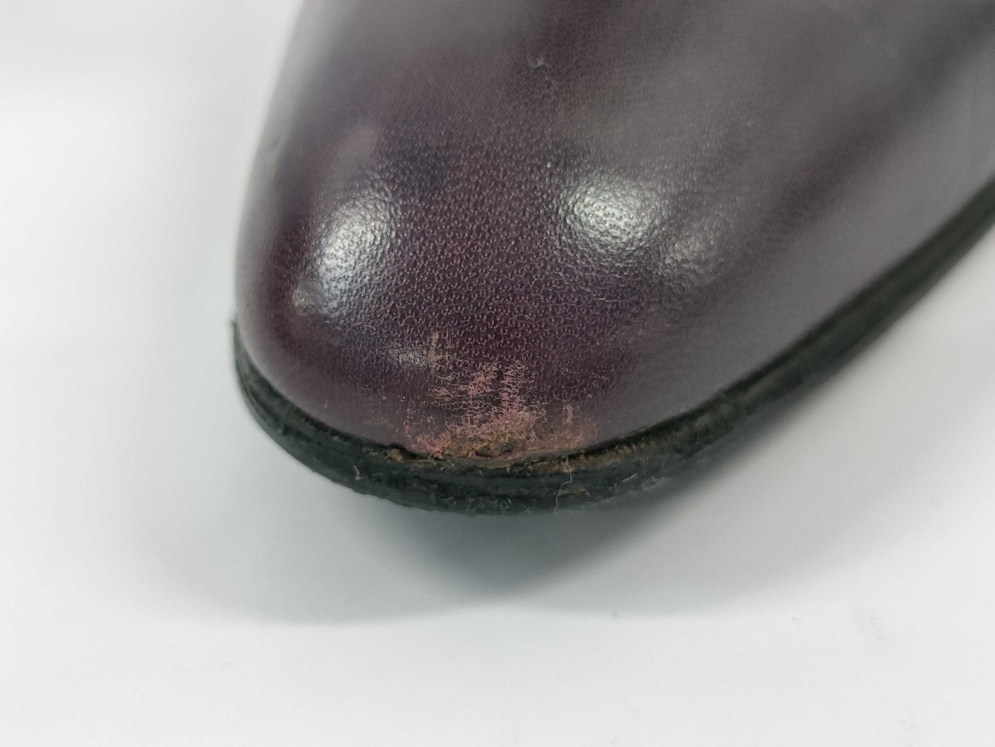 GUCCI Leather Heel Belt Motif Purple Other Shoes