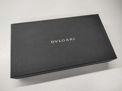 BVLGARI Long Wallet Logo Canvas x Leather Wallet