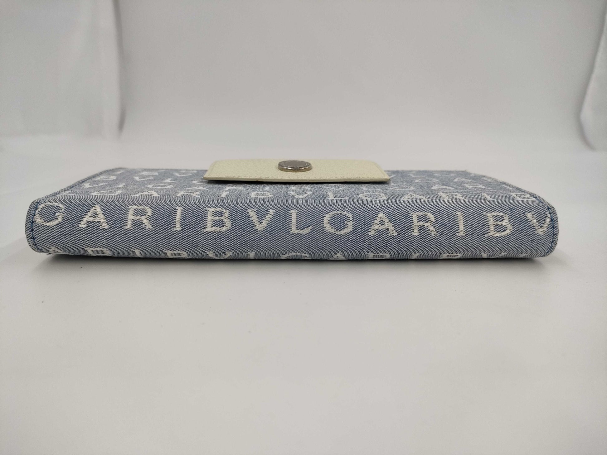 BVLGARI Long Wallet Logo Canvas x Leather Wallet