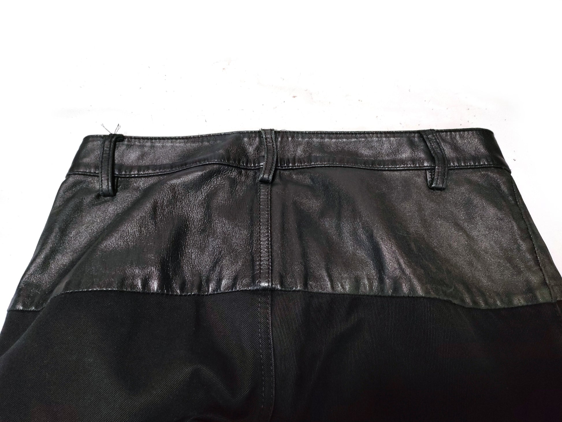 GUCCI Leather x Cotton Contrast Pants