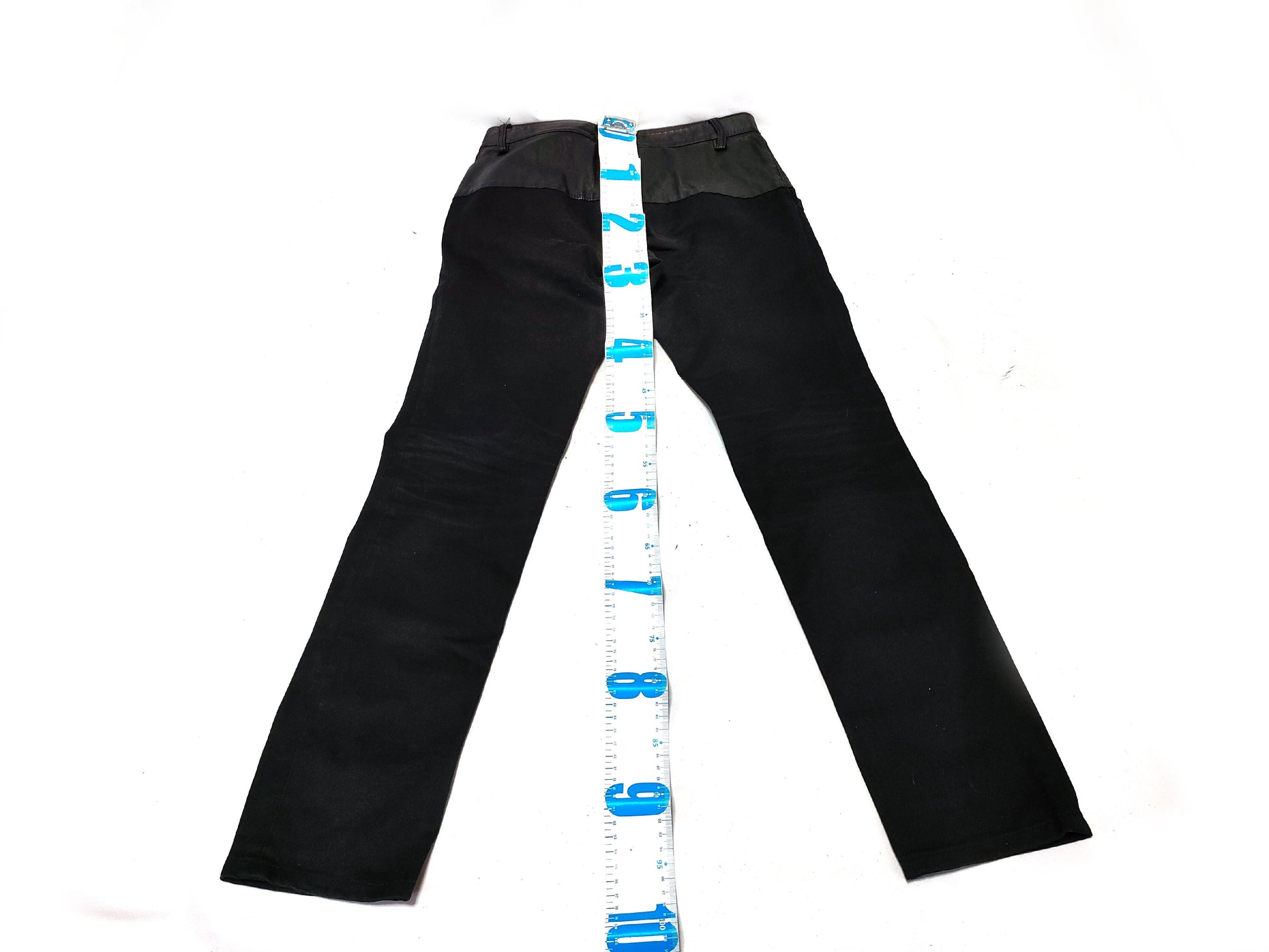 GUCCI Leather x Cotton Contrast Pants