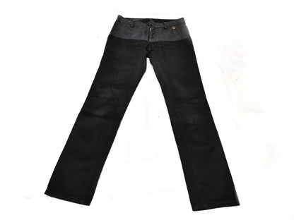 GUCCI Leather x Cotton Contrast Pants