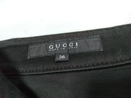 GUCCI Leather x Cotton Contrast Pants