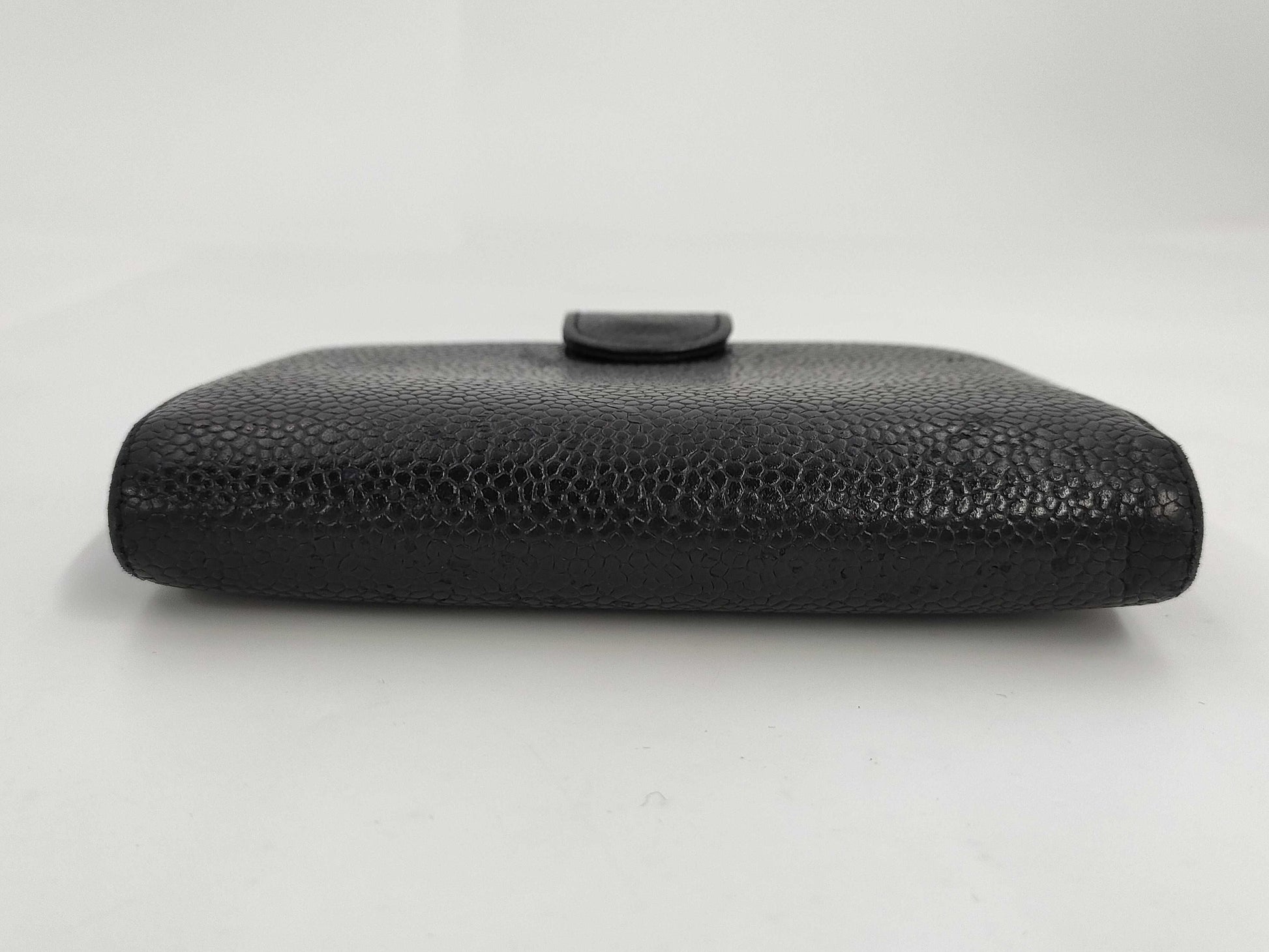 CHANEL Caviar Skin Coco Mark Wallet
