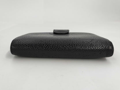 CHANEL Caviar Skin Coco Mark Wallet